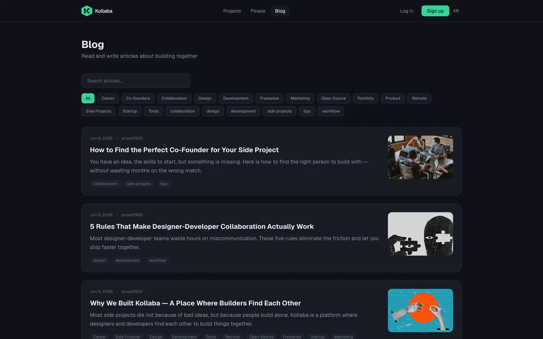 A blog anyone can write in